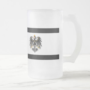 Taza De Cristal Esmerilado Reino de Preussen estandarte de nacional
