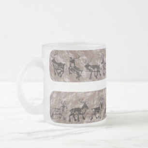 Taza De Cristal Esmerilado Reno de la roca