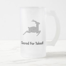 Taza De Cristal Esmerilado Reno Limpiado Para El Despegue