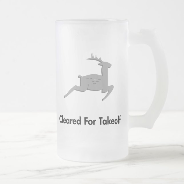 Taza De Cristal Esmerilado Reno Limpiado Para El Despegue (Derecha)