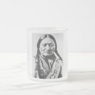 Taza De Cristal Esmerilado Renuncia el Jefe de Lakota: Sentando el Fuerte Bul