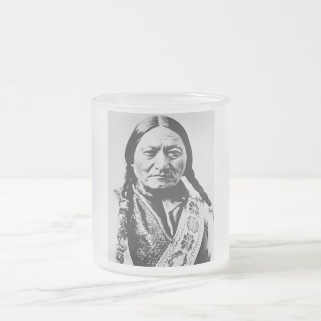 Taza De Cristal Esmerilado Renuncia el Jefe de Lakota: Sentando el Fuerte Bul (Centro)