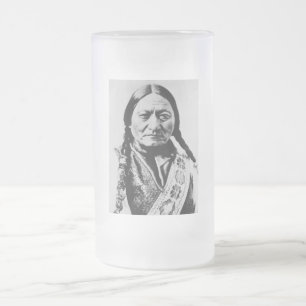 Taza De Cristal Esmerilado Renuncia el Jefe de Lakota: Sentando el Fuerte Bul