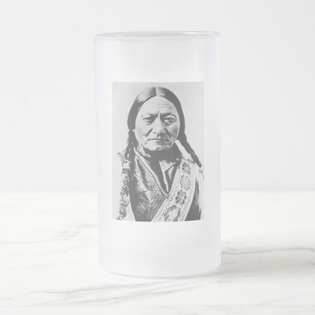 Taza De Cristal Esmerilado Renuncia el Jefe de Lakota: Sentando el Fuerte Bul (Centro)