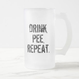 Taza De Cristal Esmerilado Repetición del pis de la bebida