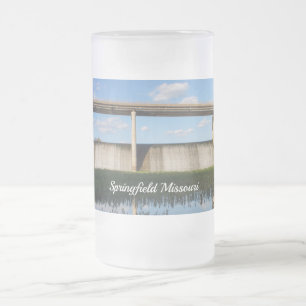 Taza De Cristal Esmerilado Represa de Springfield Lake Missouri Cerveza de vi