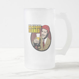 Taza De Cristal Esmerilado Reproducción de hockey Cerveza de vidrio escarcha