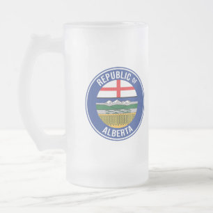 Taza De Cristal Esmerilado República de Alberta WEXIT