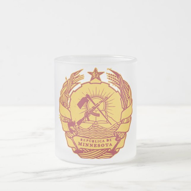 Taza De Cristal Esmerilado Republica de Minnesota (Centro)