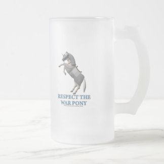 Taza De Cristal Esmerilado Respete el potro de la guerra