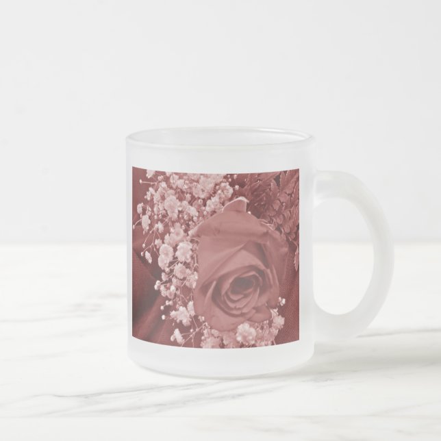 Taza De Cristal Esmerilado Respiración y Rosa del bebé - Cerezo (Derecha)