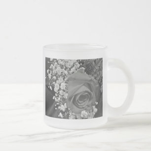 Taza De Cristal Esmerilado Respiración y Rosa del bebé - Gris