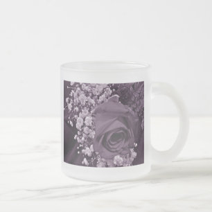 Taza De Cristal Esmerilado Respiración y Rosa del bebé - Púrpura