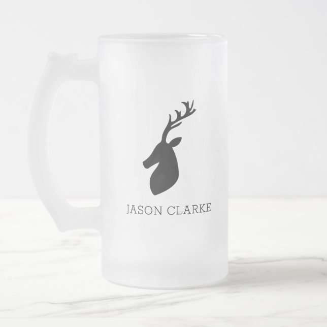 Taza De Cristal Esmerilado Resto de nombre personalizado (Izquierda)