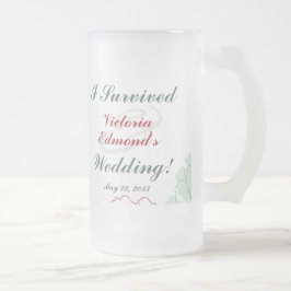 Taza De Cristal Esmerilado Resumen Boda floral