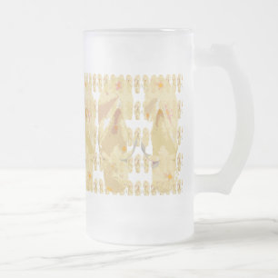 Taza De Cristal Esmerilado Resumen de las Flechas de Flip Amarillo