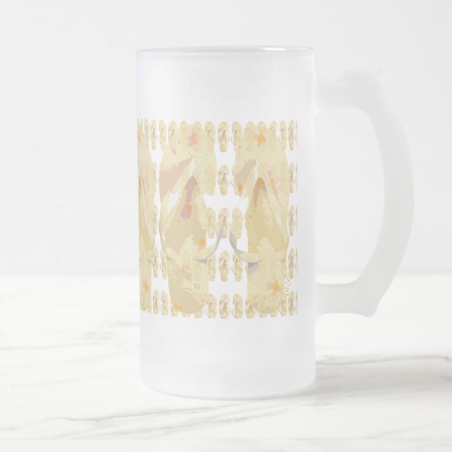 Taza De Cristal Esmerilado Resumen de las Flechas de Flip Amarillo (Derecha)