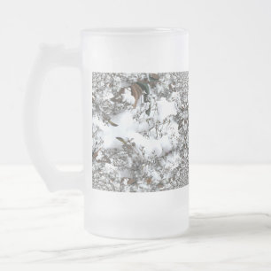 Taza De Cristal Esmerilado Resumen de nieve