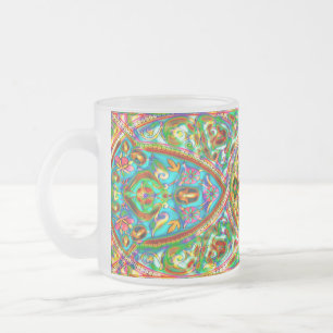 Taza De Cristal Esmerilado Resumen de pensamientos 2 Art Deco Mug