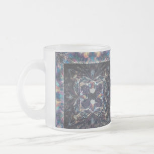 Taza De Cristal Esmerilado Resumen Kaleidoscope Escarcha de vidrio escarcha