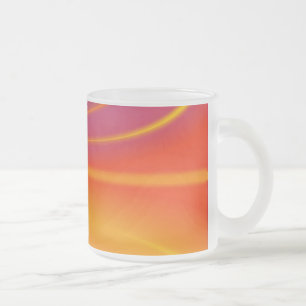 Taza De Cristal Esmerilado Resumen Naranja Swirl Frost Glass Mug