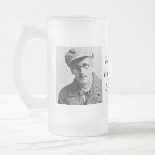 Taza De Cristal Esmerilado Retrato de James Joyce