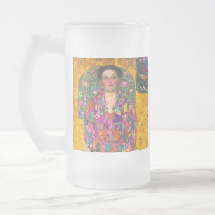 Taza De Cristal Esmerilado Retrato de Klimt de Eugenia Primavesi