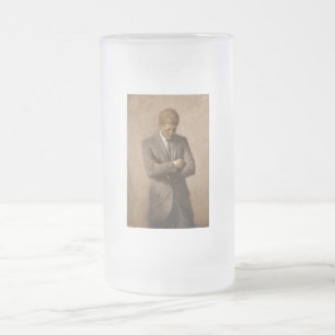 Taza De Cristal Esmerilado Retrato de la Casa Blanca Presidencial de los Esta