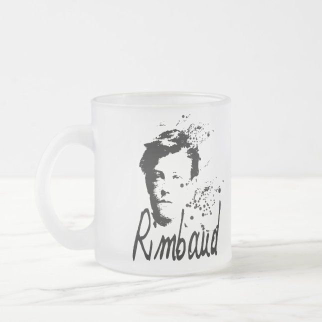 Taza De Cristal Esmerilado Retrato de RIMBAUD 2x Mug (Izquierda)