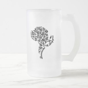 Taza De Cristal Esmerilado Retrato fantástico de Gran Danés