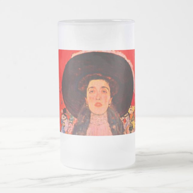 Taza De Cristal Esmerilado Retrato Gustav Klimt de Adele Bloch-Bauer II (Centro)