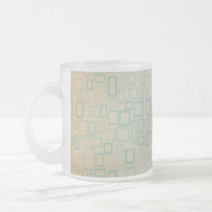Taza De Cristal Esmerilado Retro Aqua