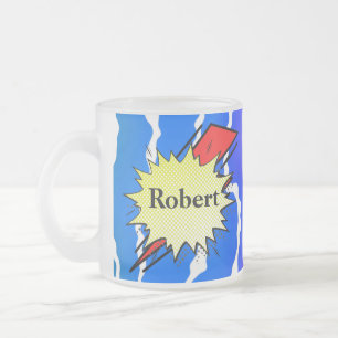 Taza De Cristal Esmerilado Retro bubble color comic