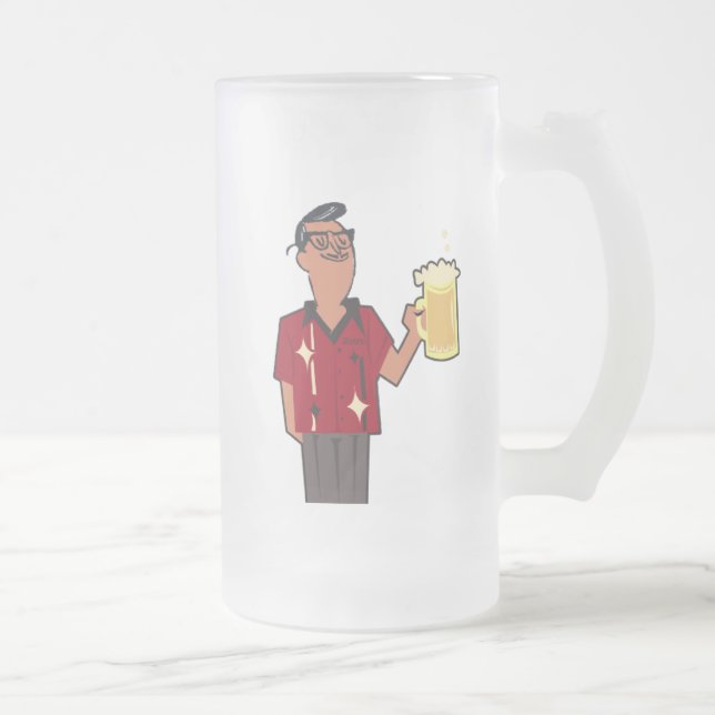 Taza De Cristal Esmerilado Retro Myrtle Beach Guy (Derecha)