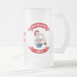 Taza De Cristal Esmerilado Retro No te metas con MOM