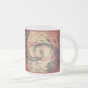 Taza De Cristal Esmerilado Reúnete conmigo en el medio - Fractal