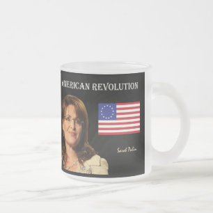 Taza De Cristal Esmerilado Revolución americana