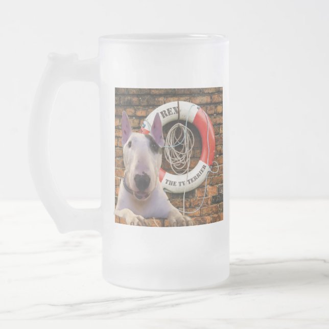 Taza De Cristal Esmerilado Rex El Terrier De La TV Frosty Mug (Izquierda)