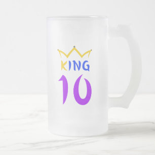 Taza De Cristal Esmerilado Rey 10
