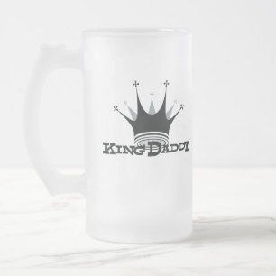 Taza De Cristal Esmerilado Rey Daddy Beer Stein