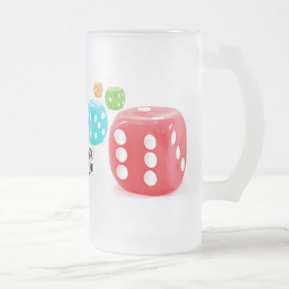 Taza De Cristal Esmerilado Rey de los dados