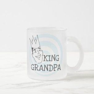 Taza De Cristal Esmerilado Rey Grandpa T-shirts y regalos