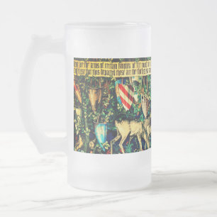 Taza De Cristal Esmerilado Rey Medieval Arthur William Morris