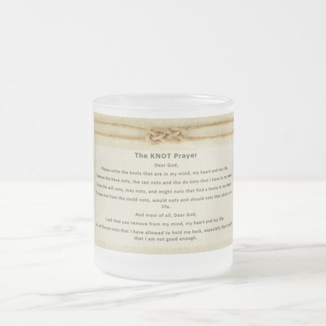 Taza De Cristal Esmerilado Rezo del nudo (Centro)