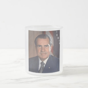Taza De Cristal Esmerilado Richard M. Nixon 37