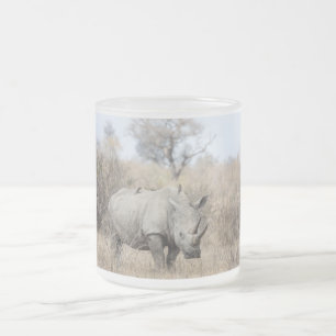 Taza De Cristal Esmerilado Rinoceronte blanco