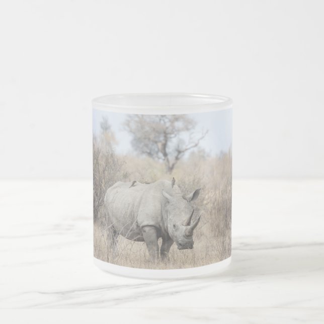 Taza De Cristal Esmerilado Rinoceronte blanco (Centro)