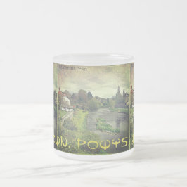Taza De Cristal Esmerilado Río Hafren en Newtown, Powys, Gales