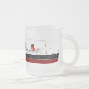 Taza De Cristal Esmerilado RMS Queen Mary Glass Mug