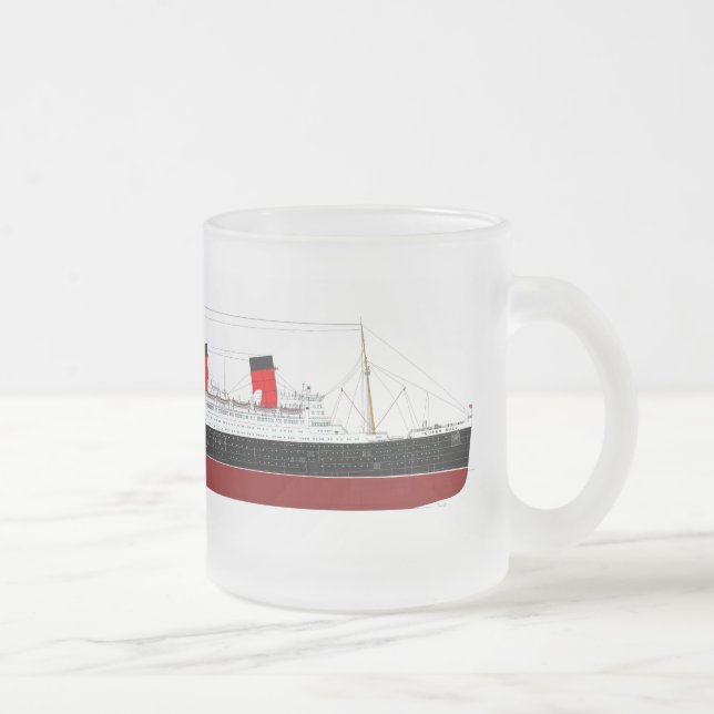 Taza De Cristal Esmerilado RMS Queen Mary Glass Mug (Derecha)